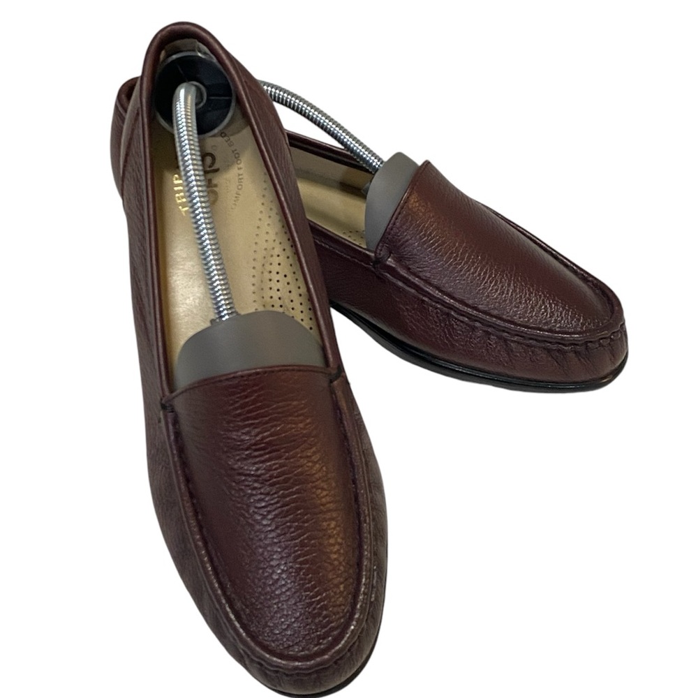 SAS Simplify Slip On Loafer, Dark Burgundy Leather, Comfort, Casual, Smart,Sz 9W